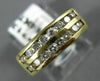 ESTATE .65CT DIAMOND 14KT YELLOW GOLD DOUBLE ROW WEDDING ANNIVERSARY RING #21317