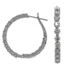 2.07CT DIAMOND 18KT WHITE GOLD 3D ROUND SHARED PRONG INSIDE OUT HANGING EARRINGS