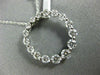 .87CT DIAMOND 18K WHITE GOLD 3D ROUND SHARE PRONG CIRCLE OF LIFE JOURNEY PENDANT