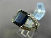 ESTATE LARGE 3.70CT DIAMOND & SAPPHIRE 18KT WHITE GOLD INFINITY ENGAGEMENT RING