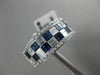 ESTATE WIDE 1.85CT DIAMOND & SAPPHIRE 18K WHITE GOLD 3D WEDDING ANNIVERSARY RING