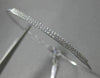 ESTATE .32CT DIAMOND 14K WHITE GOLD 3D CLASSIC PAVE TWO ROW LOVE BANGLE BRACELET