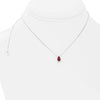 ESTATE .73CT DIAMOND & AAA PEAR SHAPE RUBY 18KT WHITE GOLD 3D TEAR DROP NECKLACE