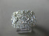 LARGE 2.0CT DIAMOND 18KT WHITE GOLD MULTI ROW SQUARE TRIANGULAR ANNIVERSARY RING