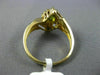 WIDE 1.05CT DIAMOND & AAA PEAR SHAPE PERIDOT 14KT YELLOW GOLD 3D HALO FUN RING
