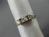 ESTATE .75CT DIAMOND 18KT WHITE GOLD FILIGREE THREE STONE ENGAGEMENT RING #6176