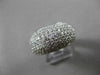 ESTATE WIDE 2.16CT DIAMOND 14KT WHITE GOLD 3D MULTI ROW WEDDING ANNIVERSARY RING