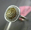 ESTATE WIDE .61CT FANCY DIAMOND 18KT TWO TONE GOLD 3D PAVE CIRCULAR CLASSIC RING