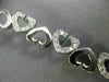 ANTIQUE 1.0CT DIAMOND 14KT WHITE GOLD 3D CLASSIC OPEN HEART LOVE BRACELET #17775
