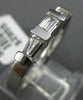 ESTATE WIDE .59CT BAGUETTE & DIAMOND 14KT WHITE GOLD 3D WEDDING ANNIVERSARY RING