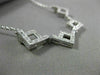 ESTATE .48CT DIAMOND 14KT WHITE GOLD 3D INTERCHANGEABLE SQUARE PENDANT NECKLACE