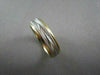 ESTATE WIDE 18KT WHITE & YELLOW GOLD HAND CRAFTED MENS WEDDING ANNIVERSARY RING