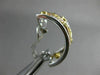 LARGE 1.26CT WHITE PINK & FANCY YELLOW DIAMOND 18KT TRI COLOR GOLD EARRINGS