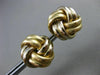 ESTATE 14KT WHITE & YELLOW GOLD 3D MATTE & SHINY LOVE KNOT STUD EARRINGS #25022