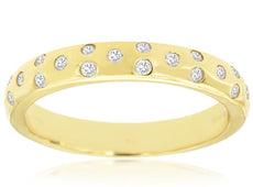 .20CT DIAMOND 14KT YELLOW GOLD 3D ROUND CLASSIC ETOILE WEDDING ANNIVERSARY RING