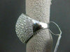 ESTATE LARGE 6.05CTW DIAMOND 18KT WHITE GOLD FLAT DOME SHAPE FUN RING STUNNING!