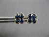1.2CT DIAMOND & AAA SAPPHIRE 14KT YELLOW GOLD 3D INVISIBLE FLOWER STUD EARRINGS