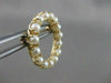 ESTATE 4MM NATURAL SEA PEARL CIRCLE WREATH 14KT YELLOW GOLD PIN PENDANT #20857