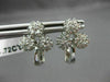 ESTATE LARGE .72CT DIAMOND 14K WHITE GOLD FLOWER CLUSTER CLIP ON EARRINGS #11499