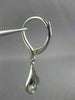 ESTATE .69CT DIAMOND & SAPPHIRE 14K WHITE GOLD TEAR DROP FLOWER HANGING EARRINGS