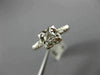 ESTATE .35CT OLD MINE DIAMOND 14KT WHITE GOLD 3D FISHTAIL ENGAGEMENT RING #14935
