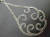 ESTATE LARGE 1.07CT DIAMOND 18KT WHITE GOLD PEAR SHAPE FILIGREE HANGING EARRINGS