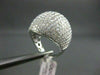 ESTATE LARGE 6.05CTW DIAMOND 18KT WHITE GOLD FLAT DOME SHAPE FUN RING STUNNING!