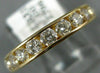 ESTATE 1.0CT DIAMOND 14KT YELLOW GOLD ROUND CHANNEL COMFORT FIT ANNIVERSARY RING