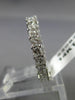 ESTATE 2.50CT PRINCESS DIAMOND 14KT WHITE GOLD SHARED PRONG ETERNITY RING #20627