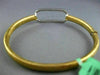 ESTATE LARGE .74CT DIAMOND 18K WHITE & YELLOW GOLD MATTE & SHINY BANGLE BRACELET