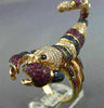 EXTRA LARGE 2.33CT DIAMOND & AAA MULTI GEM 18KT ROSE GOLD LOBSTER SCORPION RING