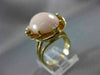 ANTIQUE LARGE .1CT OLD MINE DIAMOND AAA CORAL 14K YELLOW GOLD FLOWER RING 19562