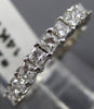 ESTATE 2.50CT PRINCESS DIAMOND 14KT WHITE GOLD SHARED PRONG ETERNITY RING #20627