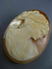 ESTATE EXTRA LARGE 14KT YELLOW GOLD HANDCRAFTED LADY CAMEO PENDANT BROOCH #21871