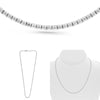 ESTATE 3.25CT DIAMOND 14KT WHITE GOLD 3D ROUND CLASSIC ETERNITY TENNIS NECKLACE