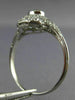 ANTIQUE .76CT OLD MINE DIAMOND PLATINUM GOLD 3D FILIGREE ENGAGEMENT RING #26496