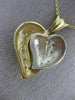 ESTATE .30CT DIAMOND 14KT WHITE & YELLOW GOLD DOUBLE HEART ETOILE PENDANT #17199