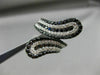 ESTATE LARGE 3.83CT WHITE & BLACK DIAMOND 14K WHITE GOLD 3D CRISS CROSS FUN RING