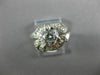 ANTIQUE WIDE 1.59CT DIAMOND PLATINUM 3D ROUND & BAGUETTE ENGAGEMENT RING #26657
