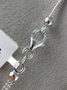 ANTIQUE .70CT DIAMOND 14K WHITE GOLD 3D CLASSIC DROP HEART TASSEL NECKLACE #9517