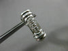 ESTATE WIDE .30CT DIAMOND 14K WHITE GOLD 3D ELONGATED MULTI ROW CLIP ON EARRINGS
