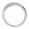 ESTATE .20CT DIAMOND 18KT WHITE GOLD 3D CLASSIC MULTI ROW CRISS CROSS FUN RING