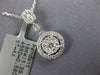 ESTATE .53CT DIAMOND 18K WHITE GOLD 3D CLUSTER FLOWER INVISIBLE FLOATING PENDANT