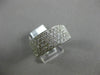 ESTATE LARGE 2.50CT DIAMOND 14K WHITE GOLD 3D MULTI ROW WEDDING ANNIVERSARY RING