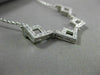ESTATE .48CT DIAMOND 14KT WHITE GOLD 3D INTERCHANGEABLE SQUARE PENDANT NECKLACE