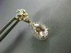1.75CT DIAMOND & AAA MORGANITE 14KT WHITE & ROSE GOLD TEAR DROP HANGING EARRINGS