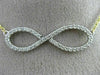 ESTATE LARGE .70CT DIAMOND 14KT TWO TONE GOLD 3D CLASSIC INFINITY LOVE NECKLACE