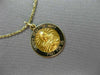 ESTATE 14KT YELLOW GOLD CIRCULAR HANDCRAFTED SACRED HEART OF MARY PENDANT #24997