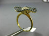 ESTATE LARGE 1.32CT WHITE & BLACK DIAMOND 14K YELLOW & BLACK GOLD 3D FLOWER RING