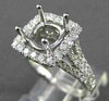 ESTATE 1.03CT DIAMOND 18K WHITE GOLD SQUARE FILIGREE SEMI MOUNT ENGAGEMENT RING